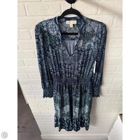 Dress Casual Midi By Michael By Michael Kors In Blue & Green, Size: S