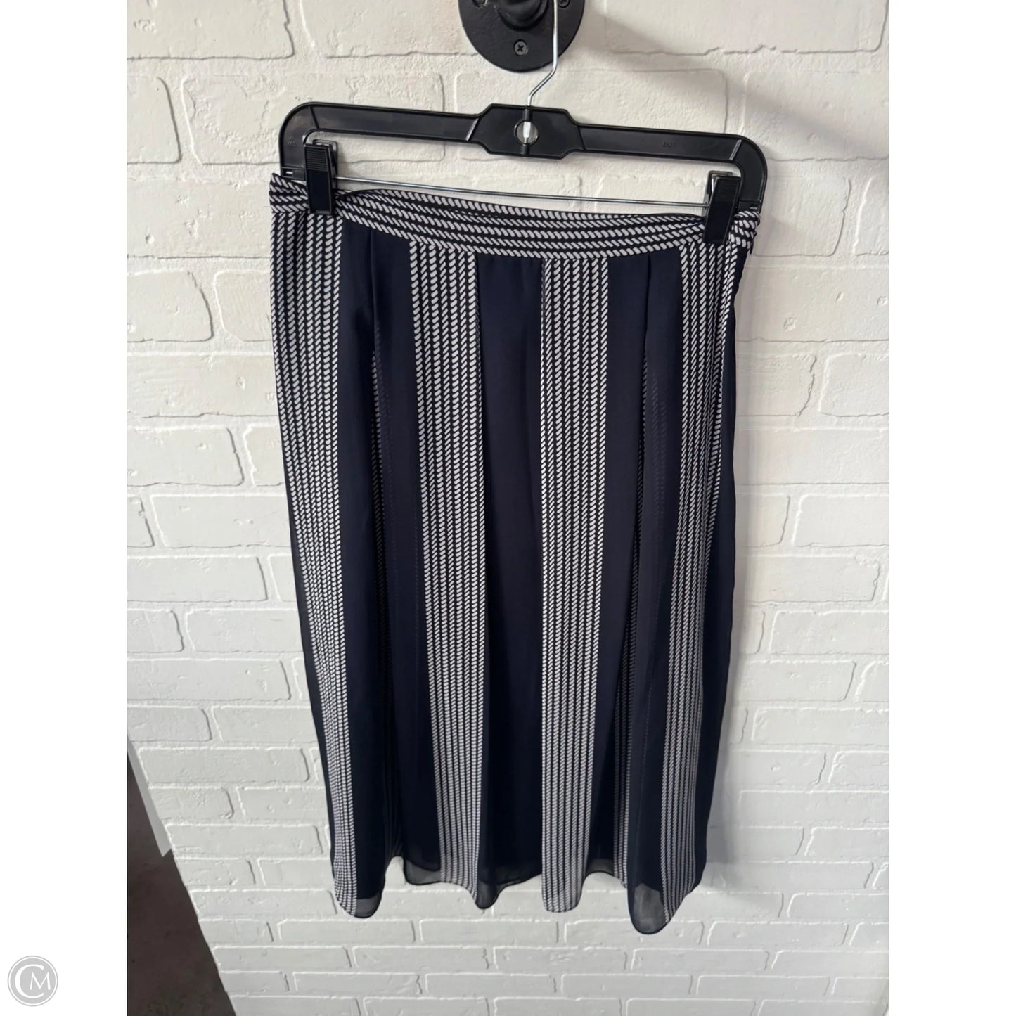 Skirt Midi By Anne Klein In Blue & White, Size: 6