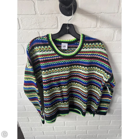 Sweater By Cabi In Blue & Green, Size: M
