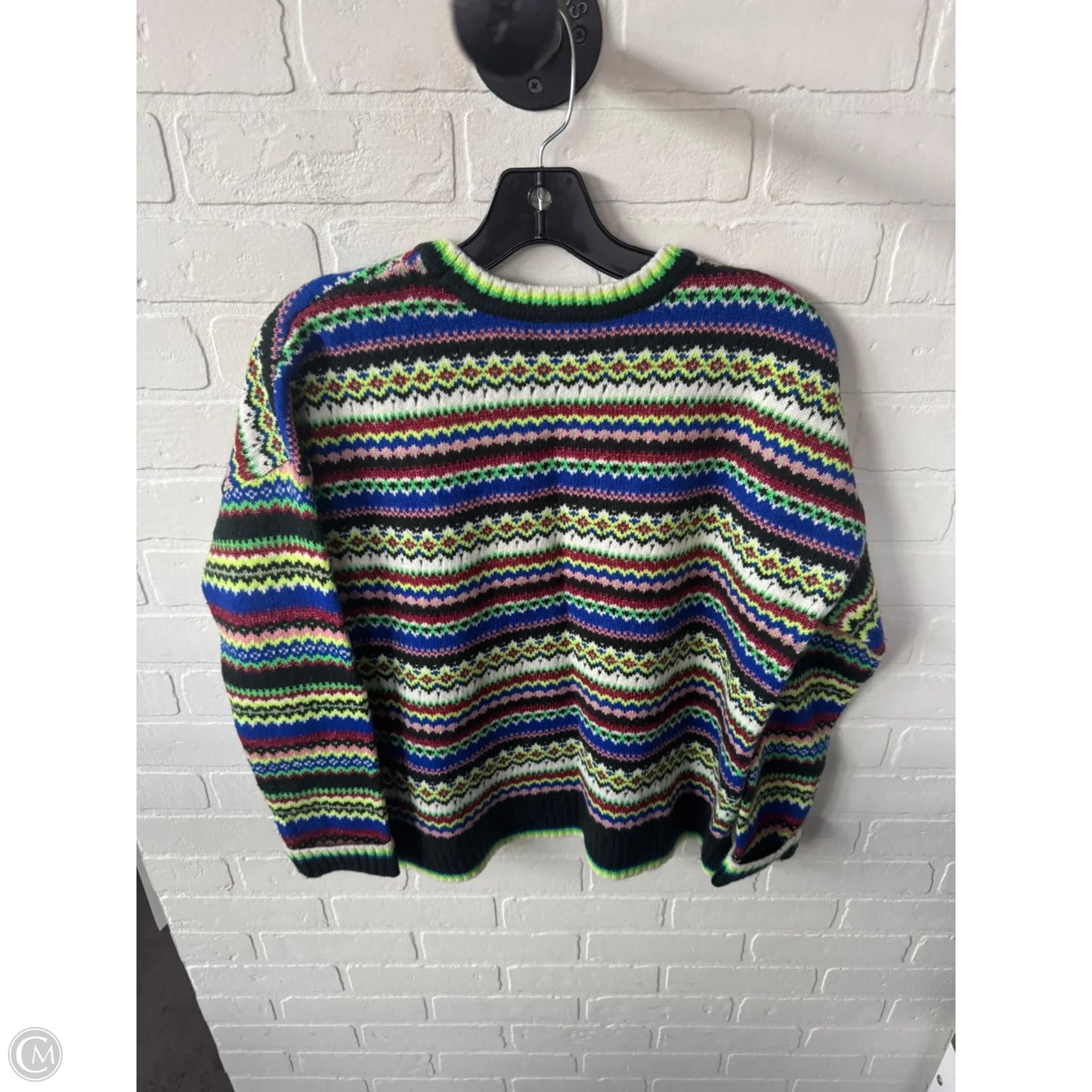 Sweater By Cabi In Blue & Green, Size: M