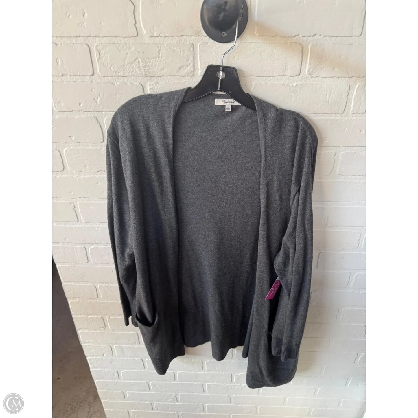 Sweater Cardigan By Madewell In Grey, Size: L