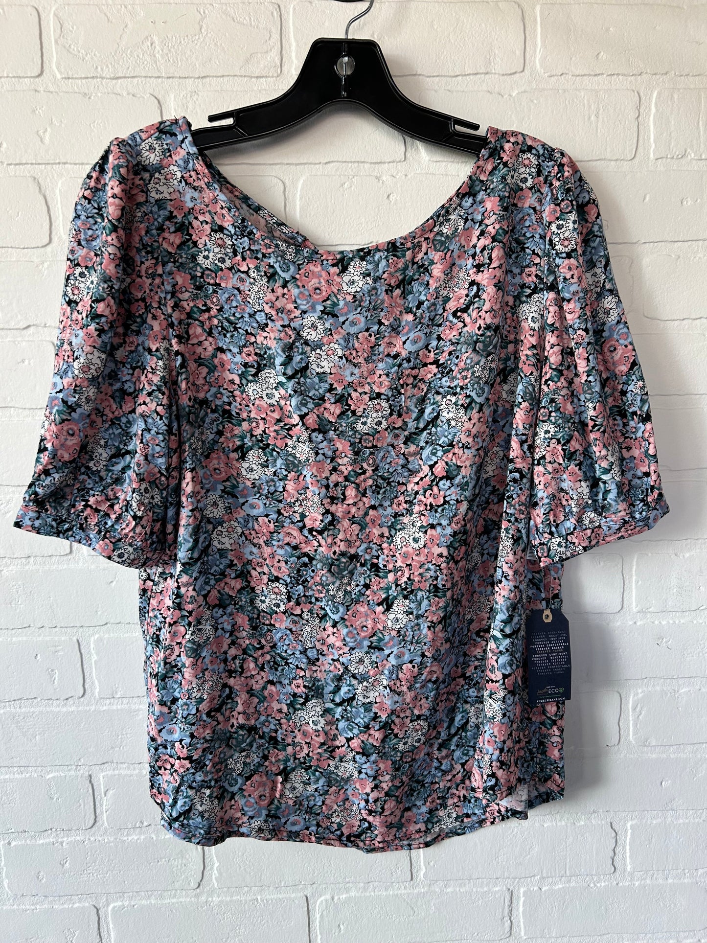 Floral Top Short Sleeve Angels, Size M