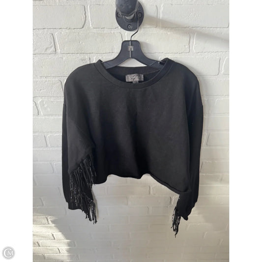 Sweatshirt Crewneck By Gracia In Black, Size: L