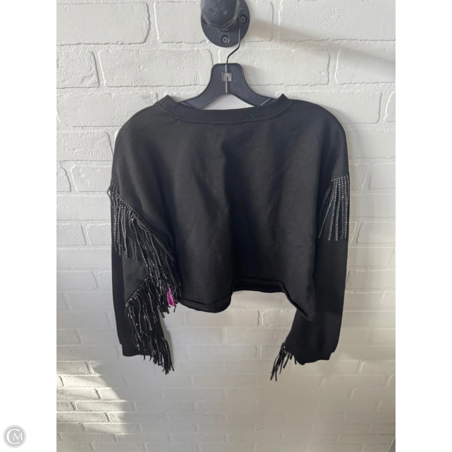 Sweatshirt Crewneck By Gracia In Black, Size: L