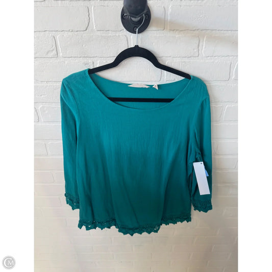 Top 3/4 Sleeve By Soft Surroundings In Blue, Size: M