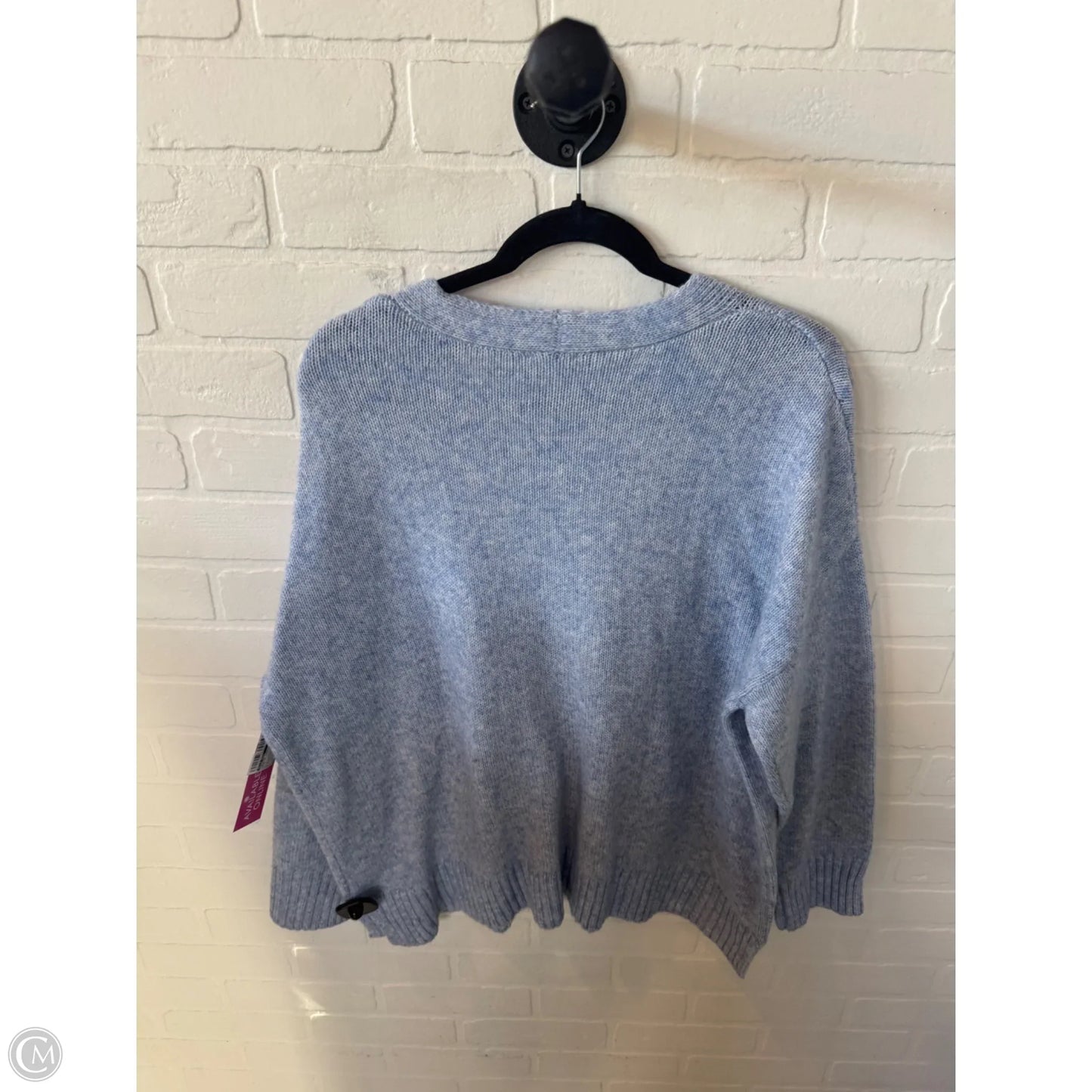 Sweater Cardigan By Ella Moss In Blue, Size: L