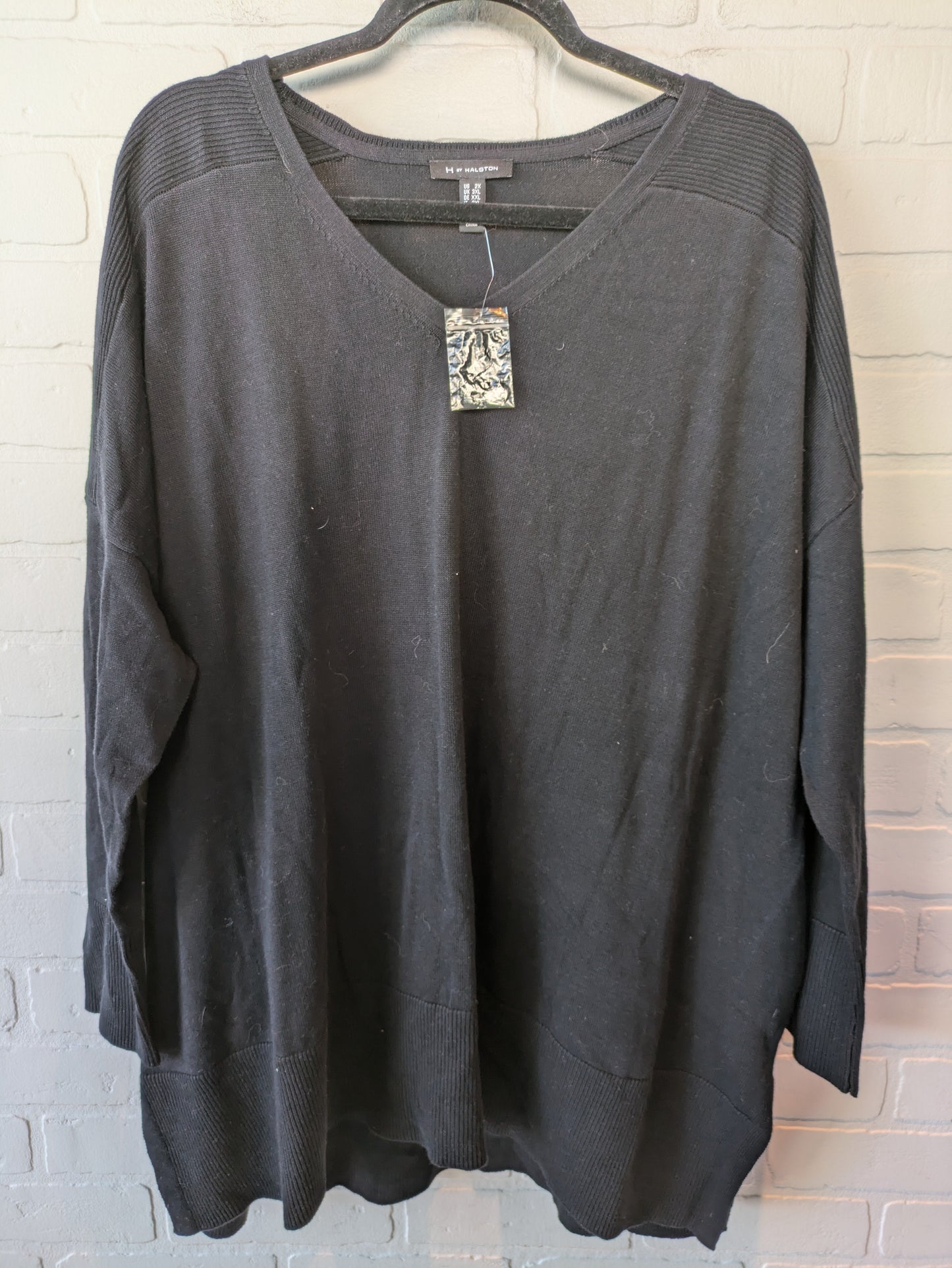 Sweater By H For Halston In Black, Size: 2x