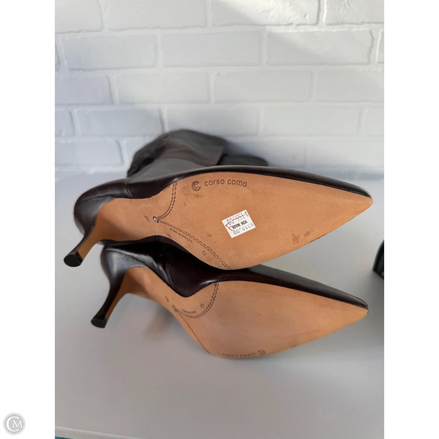 Boots Knee Heels By Corso Como In Brown, Size: 10