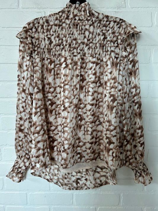 Brown Top Long Sleeve Thml, Size Xs