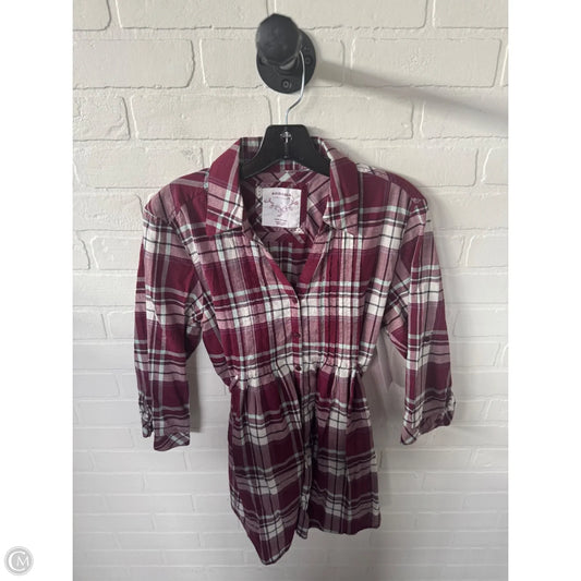 Top 3/4 Sleeve By Sonoma In Red & White, Size: L