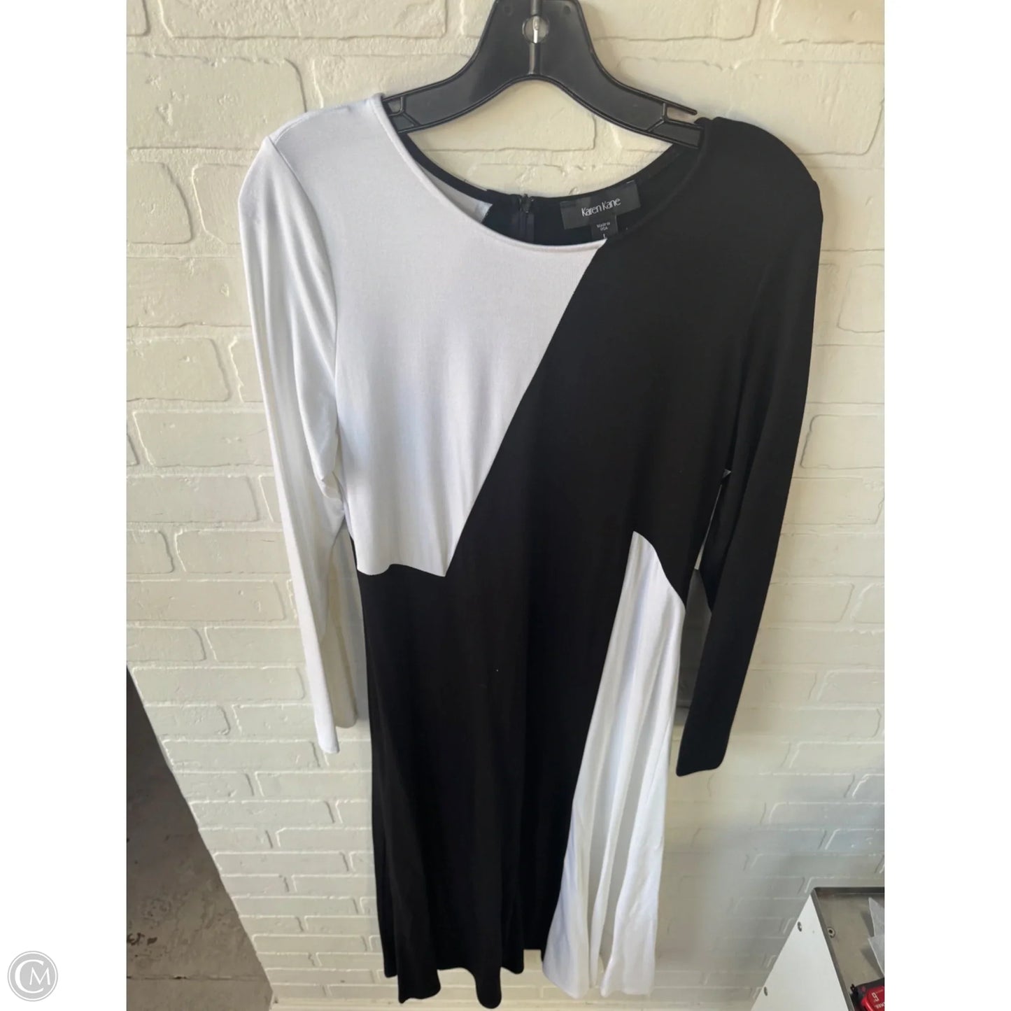 Dress Casual Maxi By Karen Kane In Black & White, Size: L