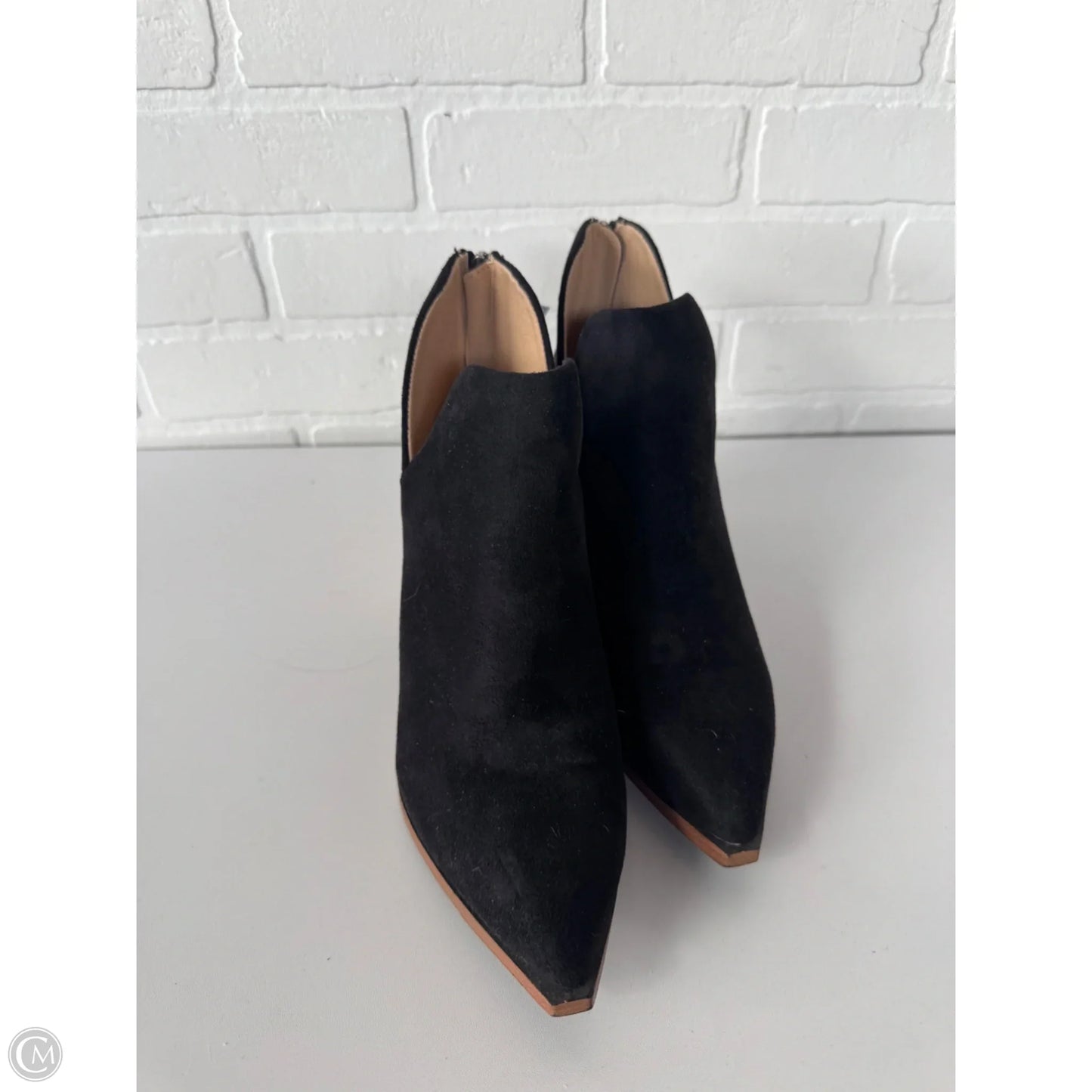 Boots Ankle Heels By Cme In Black & Brown, Size: 9