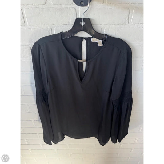Top Long Sleeve By Michael By Michael Kors In Black, Size: S