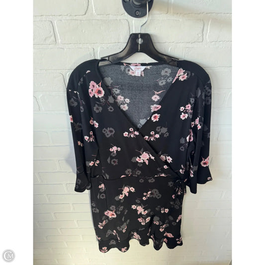 Dress Casual Short By Candies In Black & Pink, Size: Xl