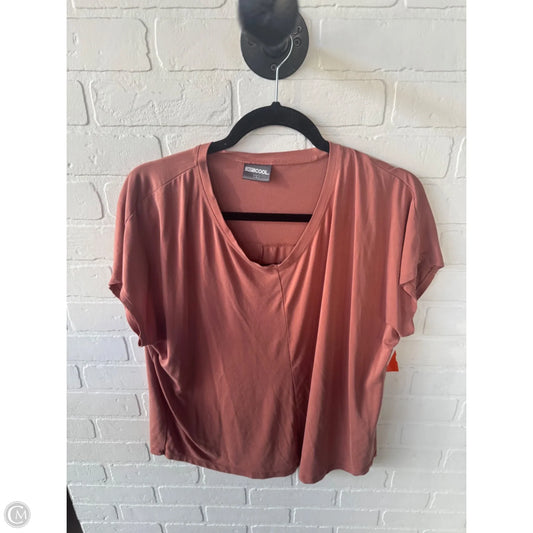 Athletic Top Short Sleeve By 32 Degrees In Orange, Size: L
