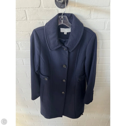 Coat Peacoat By Anne Klein In Navy, Size: Xs
