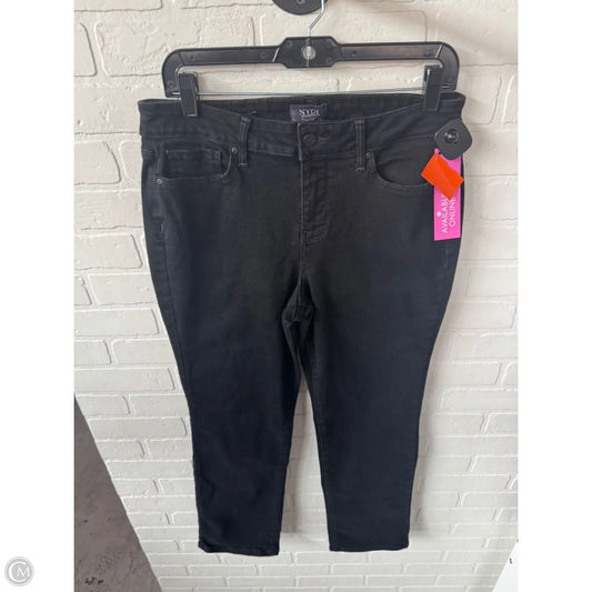 Jeans Straight By Not Your Daughters Jeans In Black Denim, Size: 10
