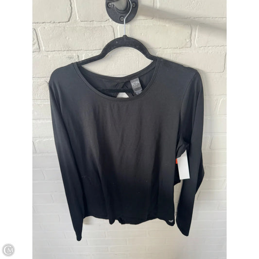 Athletic Top Long Sleeve Crewneck By Victorias Secret In Black, Size: Xl