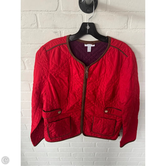 Jacket Puffer & Quilted By Charter Club In Red, Size: Xl