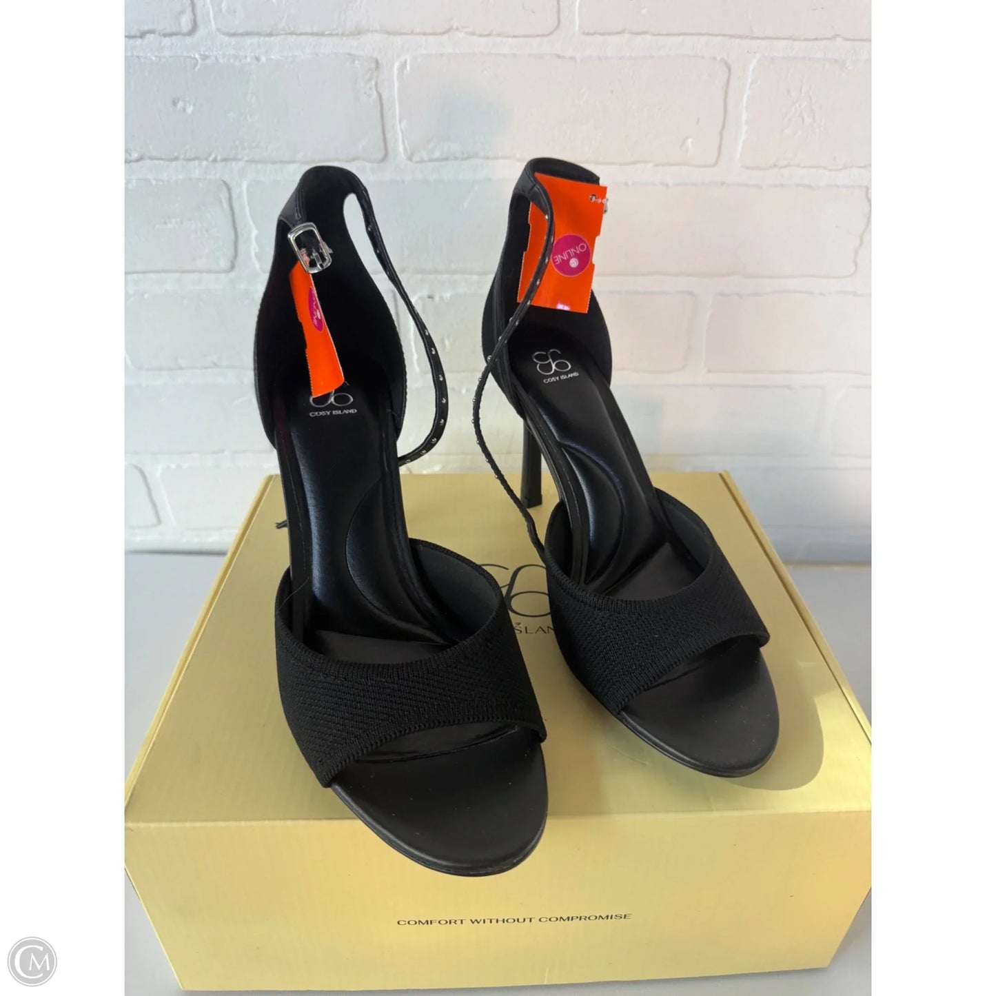 Sandals Heels Stiletto By Cmc In Black, Size: 8.5