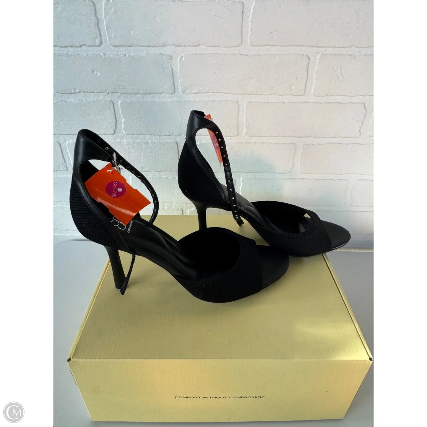 Sandals Heels Stiletto By Cmc In Black, Size: 8.5