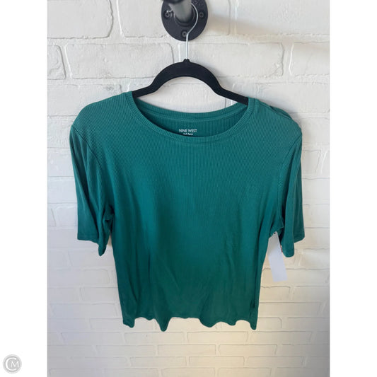 Top Short Sleeve Basic By Nine West In Green, Size: Xxl