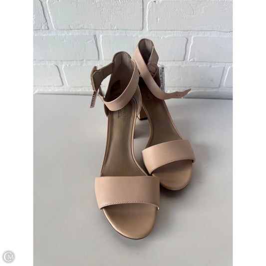 Sandals Heels Block By Clarks In Tan, Size: 8