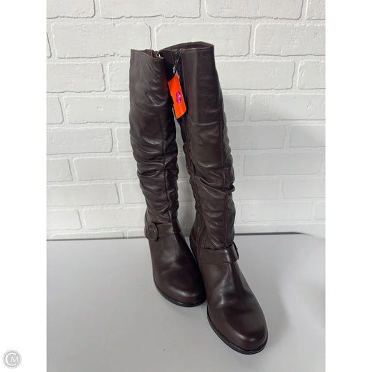 Boots Knee Heels By Dansko In Brown, Size: 7.5