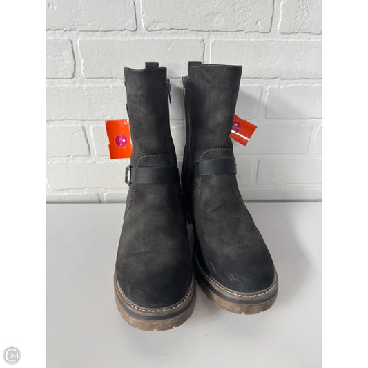 Boots Mid-calf Flats By Riekers In Grey, Size: 9.5