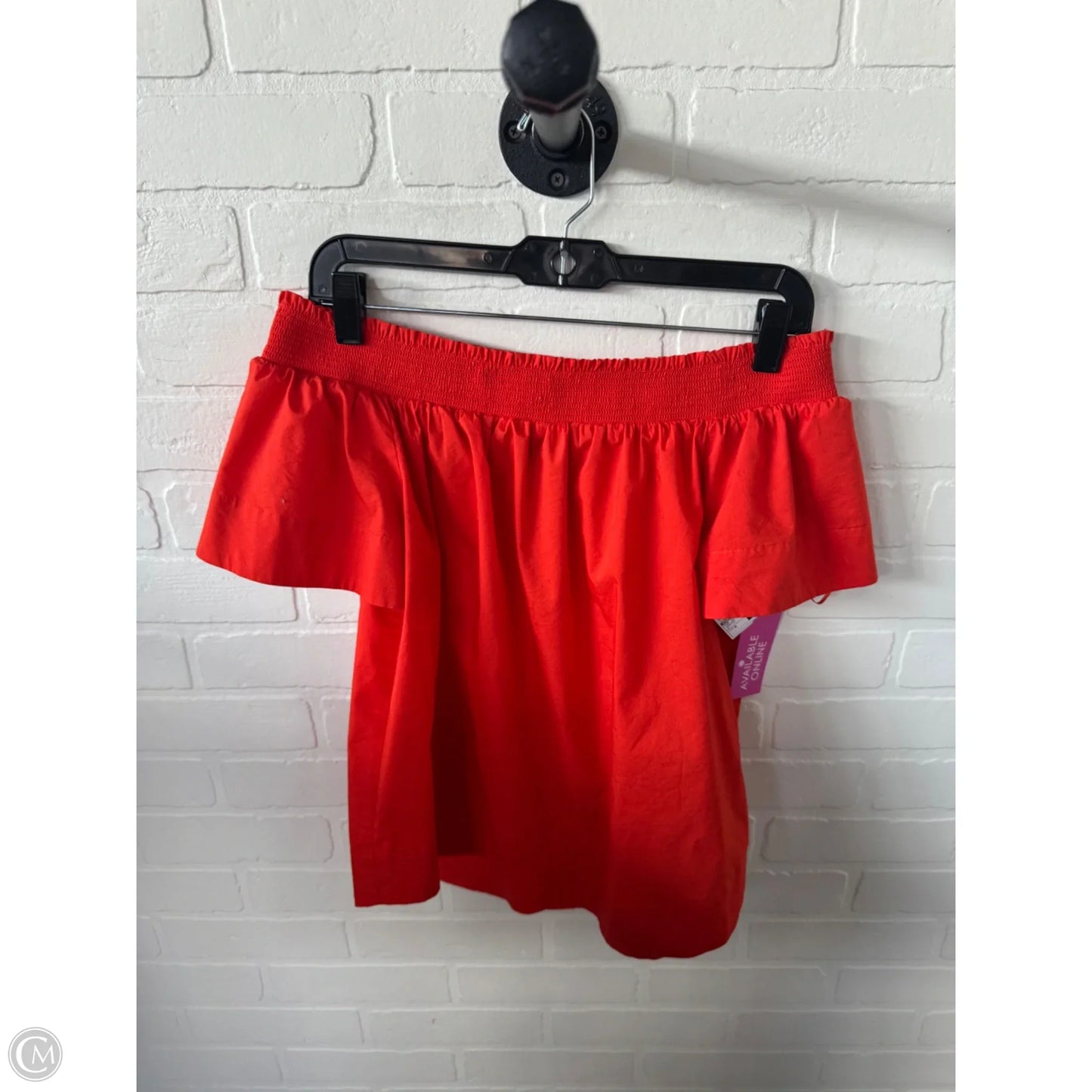 Top Short Sleeve By Marled In Orange, Size: M