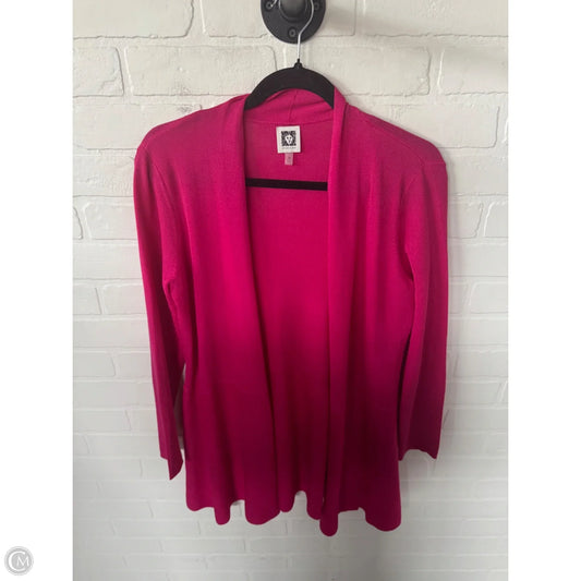 Sweater Cardigan By Anne Klein In Pink, Size: M