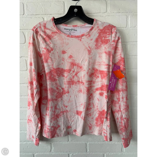 Athletic Top Long Sleeve Crewneck By Hang Ten In Pink, Size: M