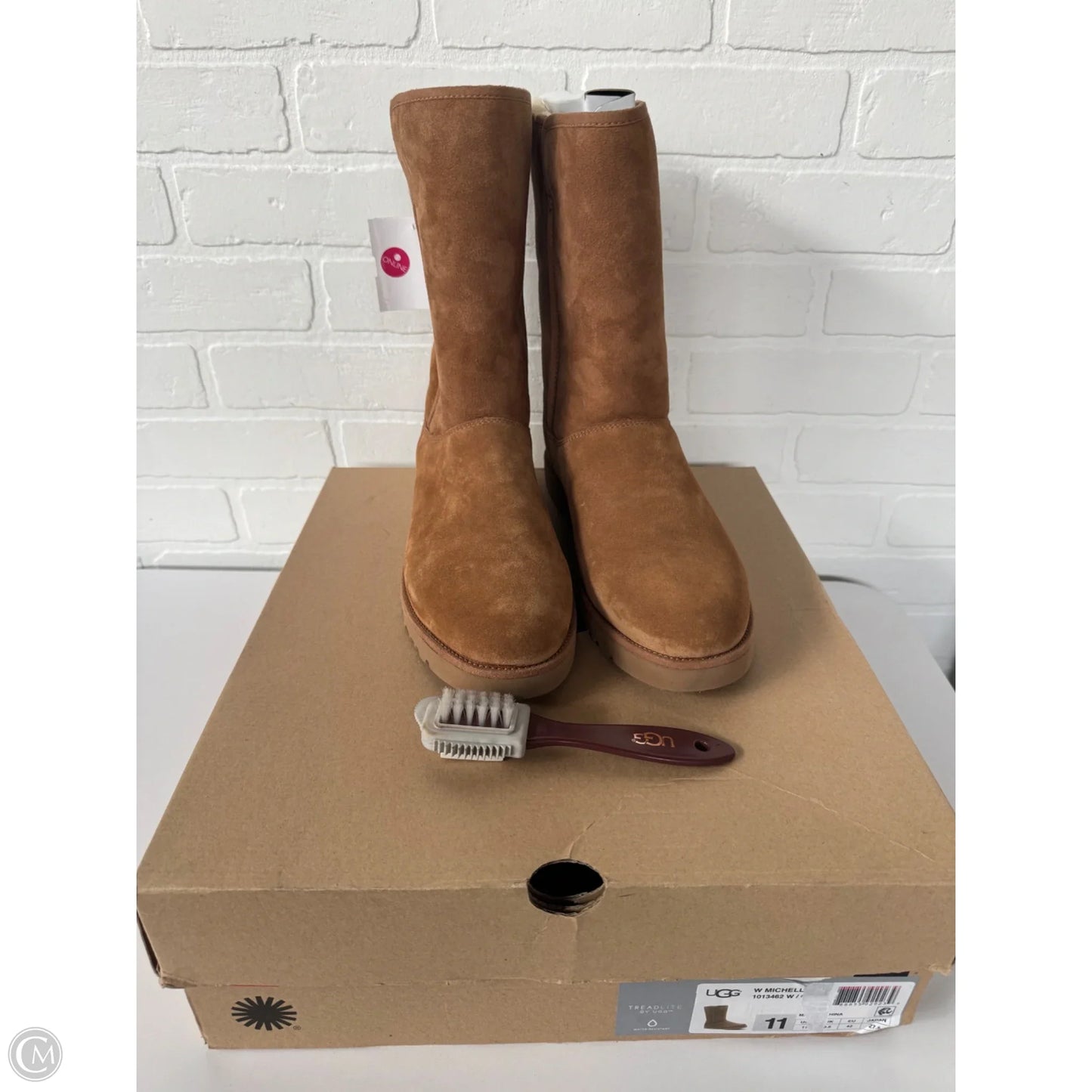 Boots Designer By Ugg In Brown, Size: 11