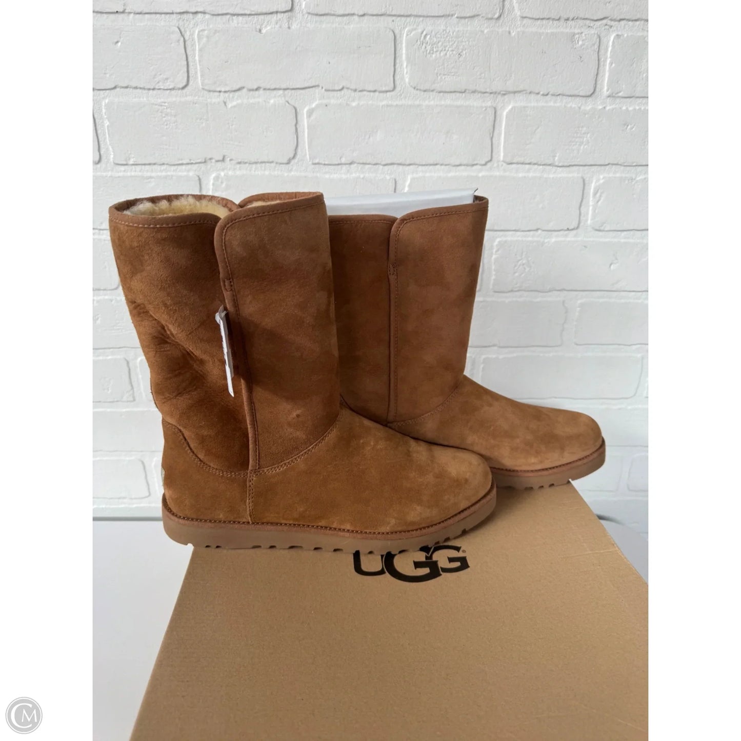 Boots Designer By Ugg In Brown, Size: 11