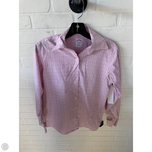 Top Long Sleeve By Brooks Brothers In Pink, Size: Xs