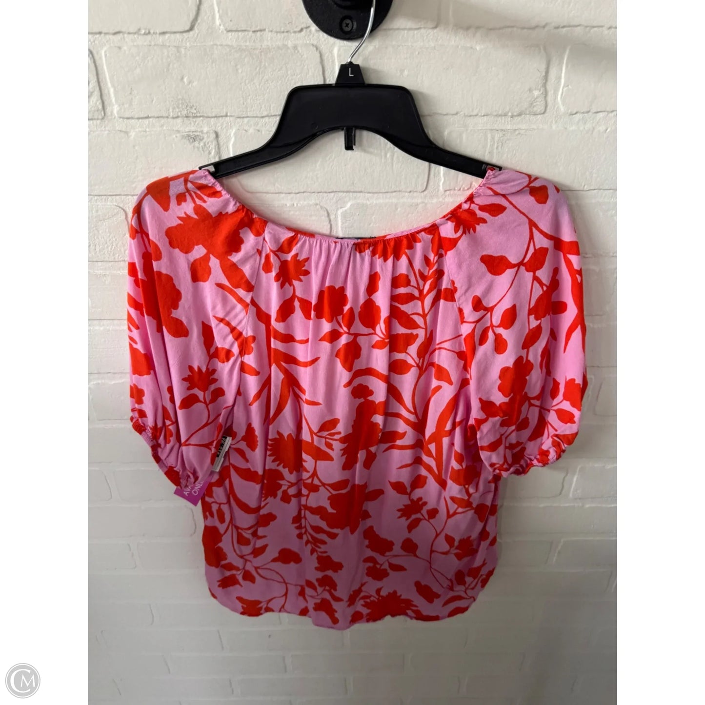 Top Short Sleeve By Talbots In Orange & Pink, Size: M