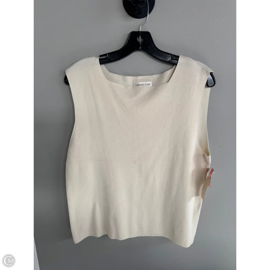 Vest Sweater By Coldwater Creek In Cream, Size: Xl