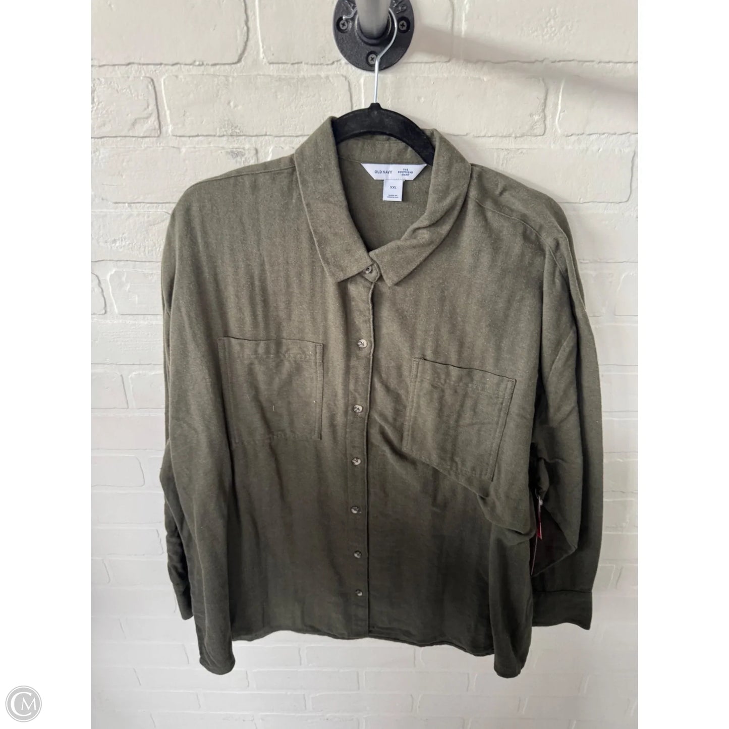 Top Long Sleeve By Old Navy In Green, Size: Xxl
