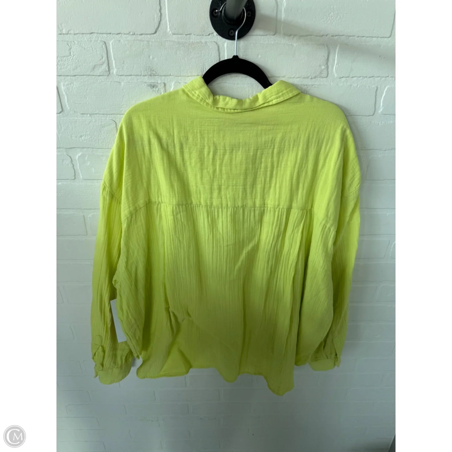Top Long Sleeve By Gap In Yellow, Size: Xxl