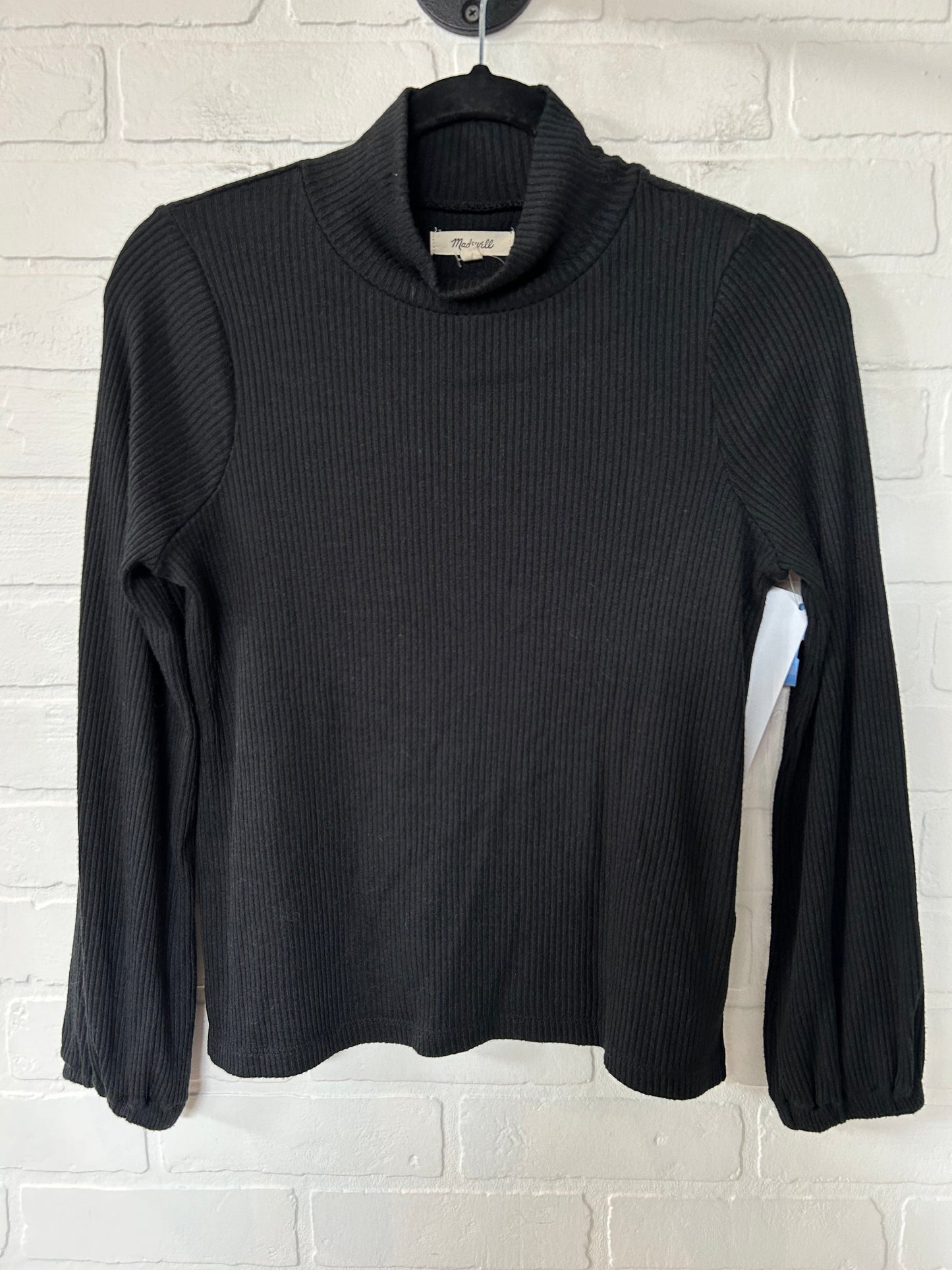 Black Top Long Sleeve Madewell, Size Xs