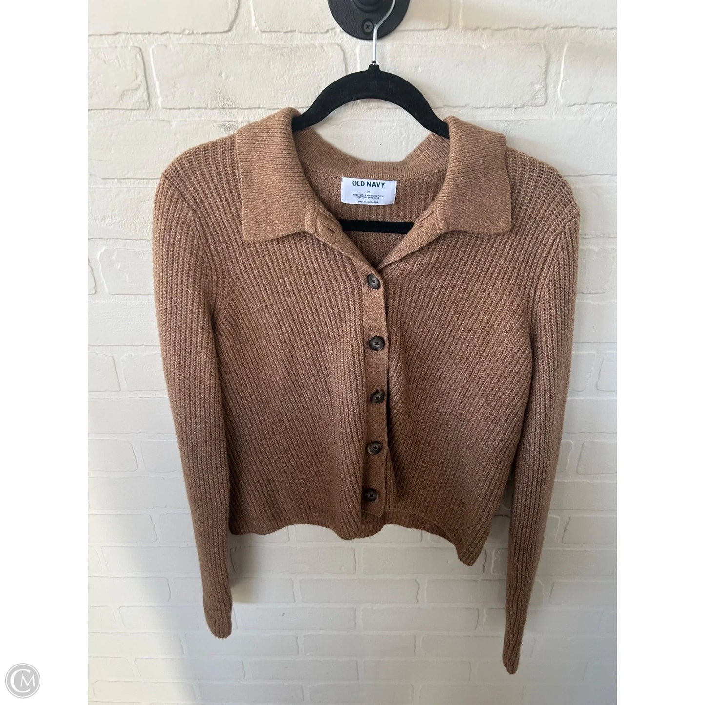 Sweater Cardigan By Old Navy In Brown, Size: M