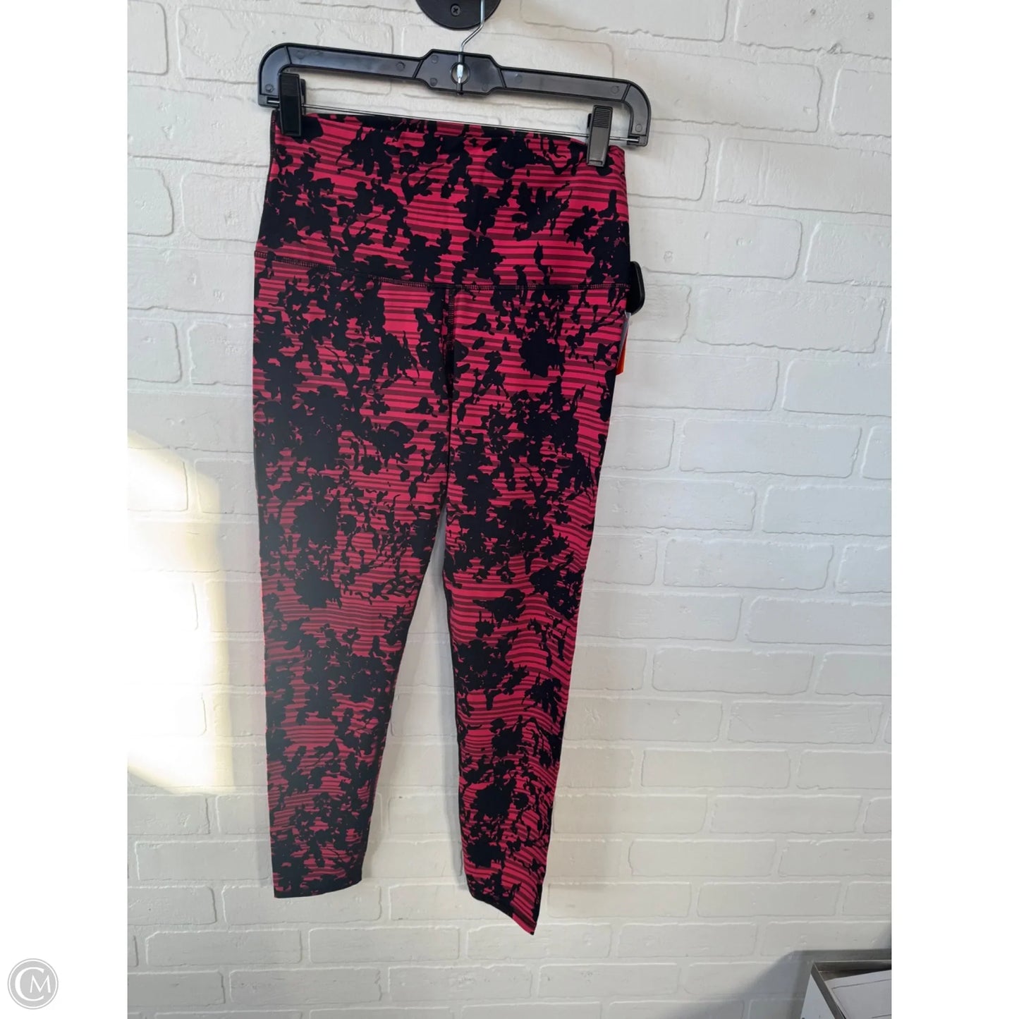 Athletic Leggings By Lululemon In Black & Pink, Size: 8