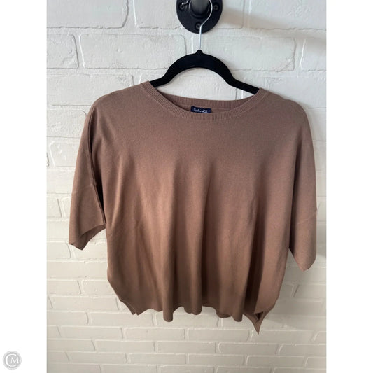 Sweater Short Sleeve By Splendid In Brown, Size: M