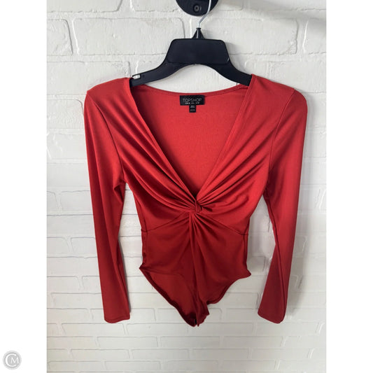 Bodysuit By Top Shop In Orange, Size: S