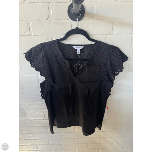 Top Short Sleeve By Nine West In Black, Size: S