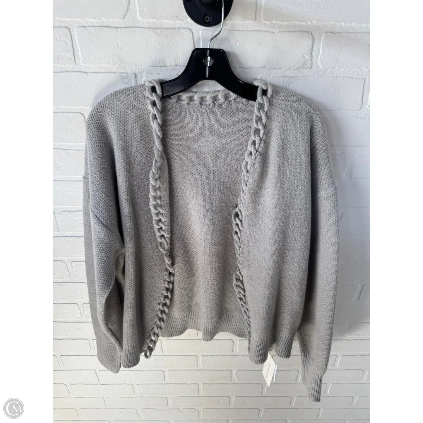 Sweater Cardigan By Commense In Grey, Size: Xl