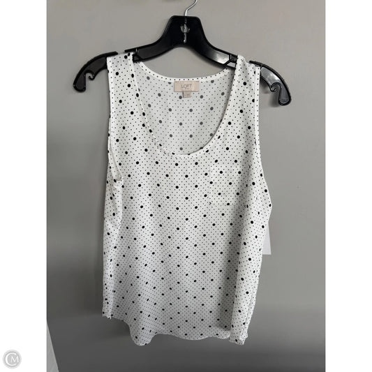 Top Sleeveless Basic By Loft In Black & White, Size: M