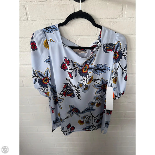 Top Short Sleeve By Loft In Blue, Size: M