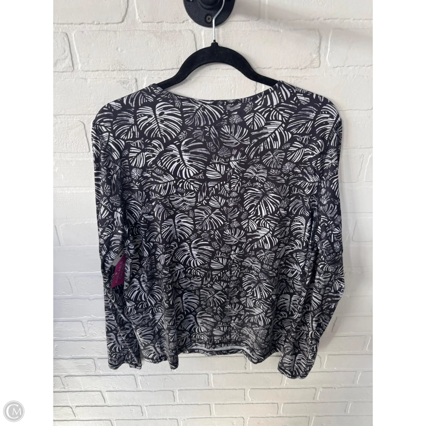 Athletic Top Long Sleeve Crewneck By 32 Degrees In Grey & White, Size: L