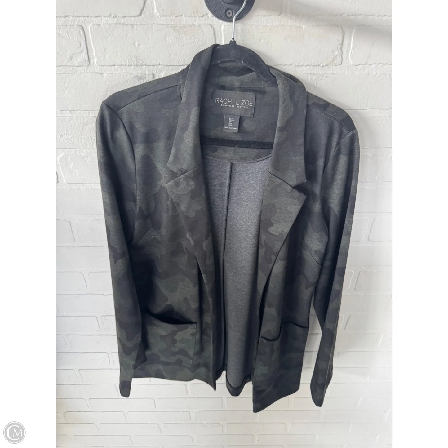 Blazer By Rachel Zoe In Camouflage Print, Size: L